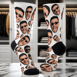 Custom Funny Face Photo All Over Print Socks White<br><div class="desc">Custom Funny Face Photo Socks Classic White - Personalized All-Over Print Unisex Crew Socks – Step up your style with these fully customizable funny face photo socks! Perfect for creating hilarious and unique gifts, these socks feature an easy-to-use template where you can upload your favourite photo. Whether it’s your face,...</div>