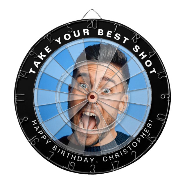 Custom Funny Face Photo Dartboard (Front)