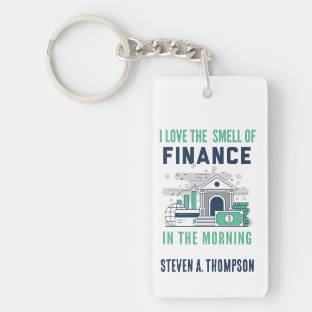 Custom Funny Finance Magnet Keychain (Front)