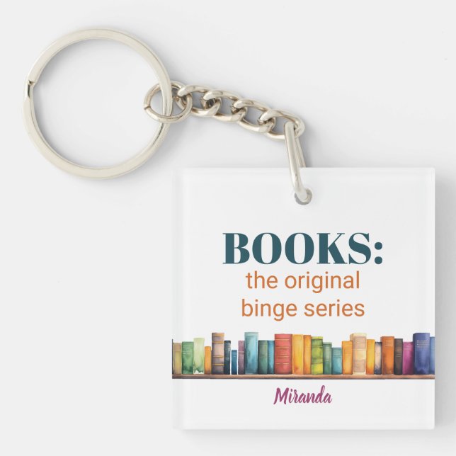 Custom Funny Friendship Reading Book  Keychain (Front)
