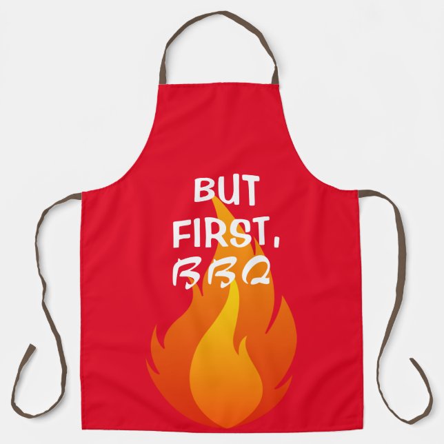 Custom Funny Gift - Retro Personalized Grill BBQ Apron (Front)