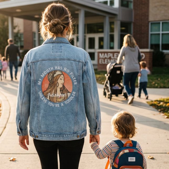Custom Funny Gifts for Busy Working Single Moms Denim Jacket (Custom Funny Gifts for Busy Working Single Moms Denim Jacket)