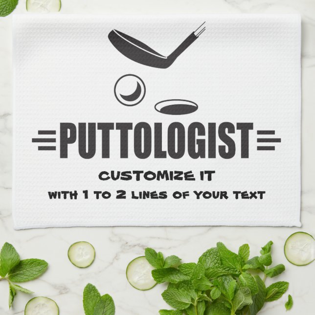 Custom Funny Golf Kitchen Towel (Folded)