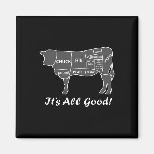 Custom Funny Graphic Bbq Beef Brisket Steak Ribs C Magnet
