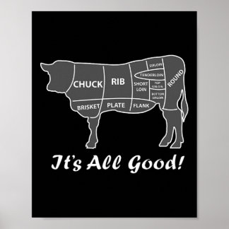Custom Funny Graphic Bbq Beef Brisket Steak Ribs C Poster