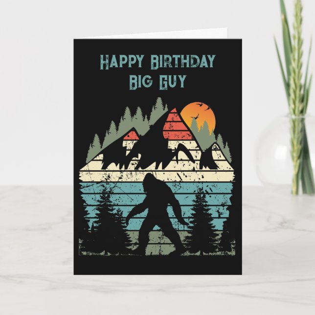 Custom Funny Happy Birthday Mens  Card (Front)