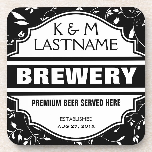 Custom Funny Home Brewer Beer Sign Coaster (Front)