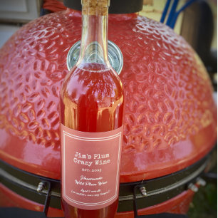 Custom Funny Homemade Wild Plum  Wine Label