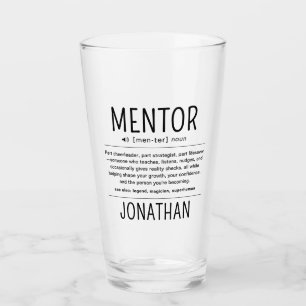 Custom Funny Mentor Coach Adviser Appreciation Glass