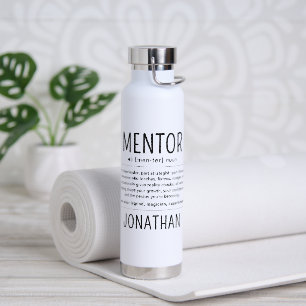 Custom Funny Mentor Coach Adviser Appreciation Water Bottle