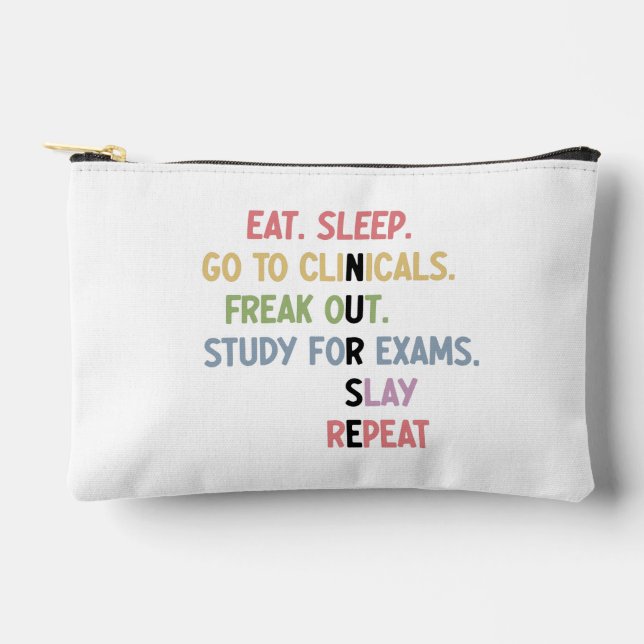 Custom Funny Nursing School student Future Nurse Accessory Pouch (Front)