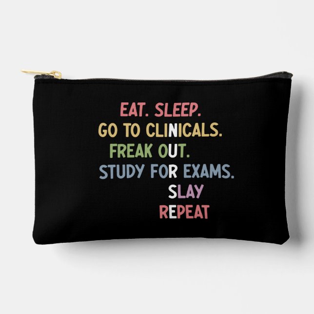 Custom Funny Nursing School student Future Nurse Accessory Pouch (Front)