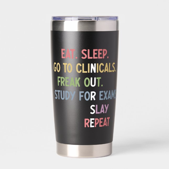 Custom Funny Nursing School student Future Nurse Insulated Tumbler (Front)