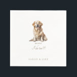 Custom Funny Pet Wedding Napkins<br><div class="desc">Custom Pet Wedding Napkins. Either send me a picture of your dog that I can use, change out the picture yourself, or tell me the breed of the dog and I can send you a mockup of the napkin. This is a Golden Retriever. The changes need to be made before...</div>