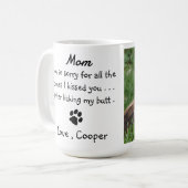 Custom Funny Photo Dog Mom Coffee Mug (Front Left)