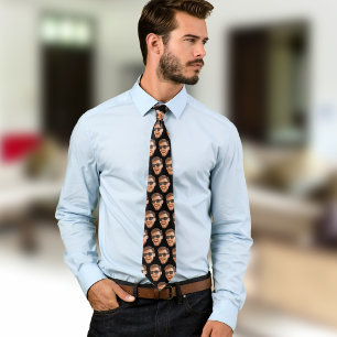 Custom Funny Photo Face Men Tie