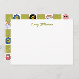 Custom Funny Quirky Designs Retro Art Pattern Card