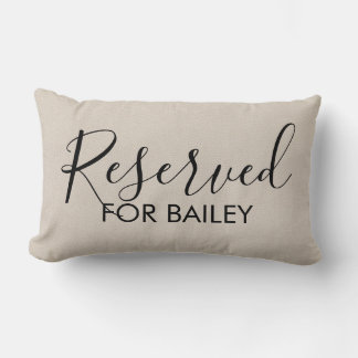 Custom funny Reserved for the Dog personalized pet Lumbar Pillow