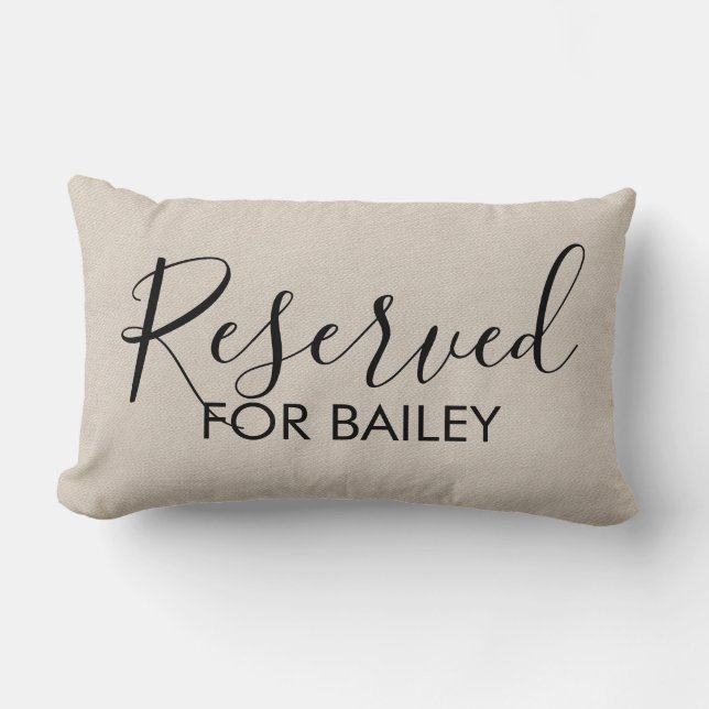Custom funny Reserved for the Dog personalized pet Lumbar Pillow (Front)