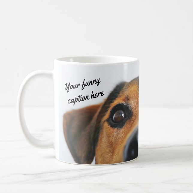 Custom Funny Saying Dog Photo Mug (Left)