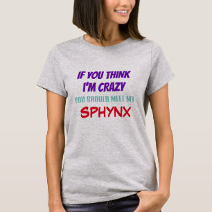 Custom Funny Sayings Sphynx Cat Women's Grey  T-Shirt