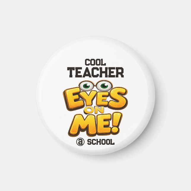 Custom Funny Teacher Gifts  Personalized by School Magnet (Front)
