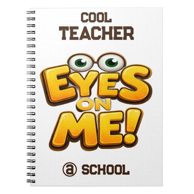 Custom Funny Teacher Gifts  Personalized by School Notebook (Front)