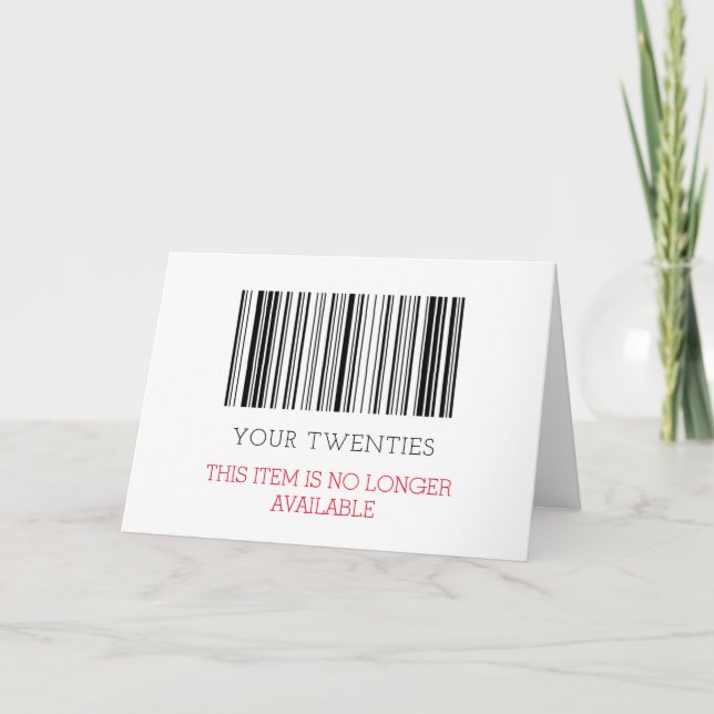 Custom FUNNY Thirty (30th) or any age Birthday Card (Front)