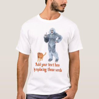 Custom Funny Yeti and Cat T-Shirt