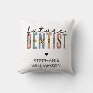 Custom Future Dentist Dental Student Gifts Throw Pillow