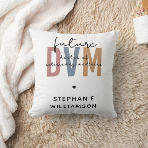 Custom Future DVM Doctor of Veterinary Medicine Throw Pillow