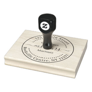 Custom Future Mr. and Mrs. Wedding Address Rubber Stamp