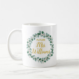 Custom Future Mrs Fiancee Personalized Bride to Be Coffee Mug