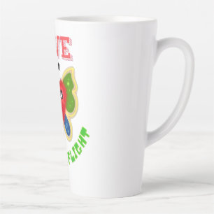 Custom Fuzzy Heart Butterfly Gift Latte Mug