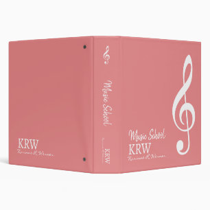 Custom G Treble Clef Strawberry Musical Note Binder