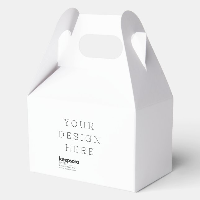 Custom Gable Paper Favour Box  (Front)