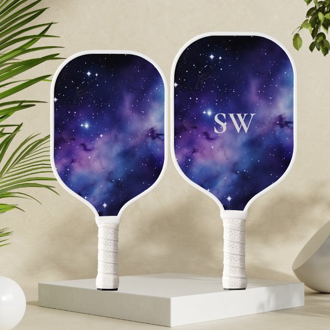 Custom Galaxy Initials Cosmic Design Pickleball Paddle (Creator Uploaded)
