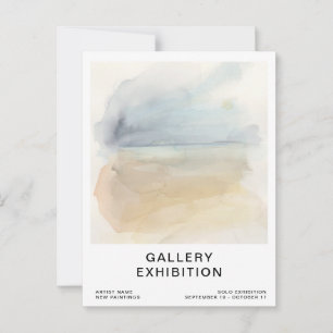 Custom Gallery Exhibition Invitation Template Postcard