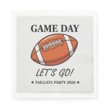 Custom Game Day Football Tailgate Party Paper Napk