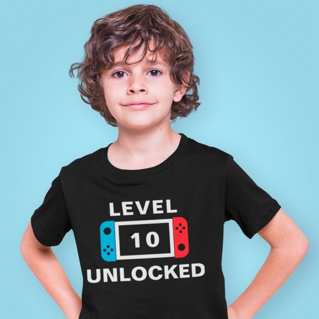 Custom Gamer Birthday Video Games Level Unlocked T-Shirt (Creator Uploaded)