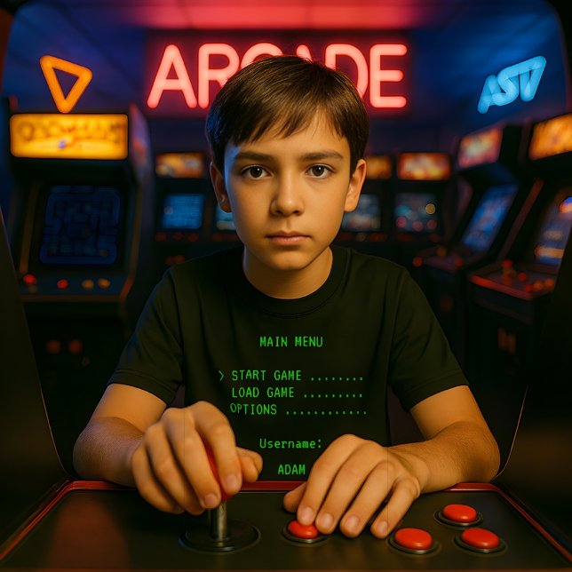 Custom Gamer T-Shirt – Username & Game Menu (Creator Uploaded)