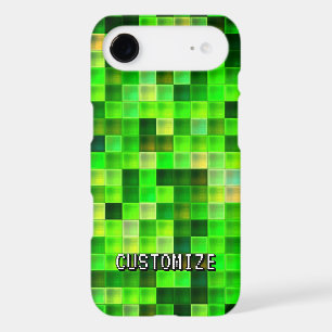 Custom Gamertag Green 8-Bit Pixel Square Pattern