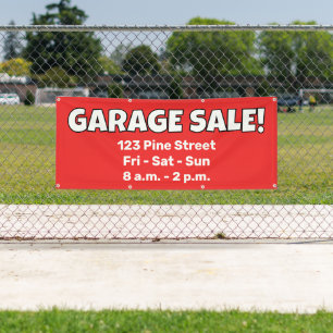 Custom GARAGE SALE! Banner