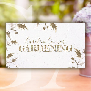 Custom Garden Design And Installation Service Business Card