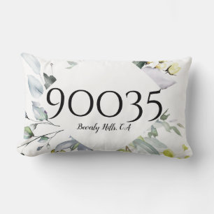 Custom Garden Green City State Zip Lumbar Pillow