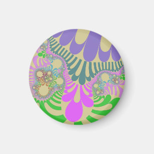 Custom Garden Rainbow Mod Small Round  Magnet