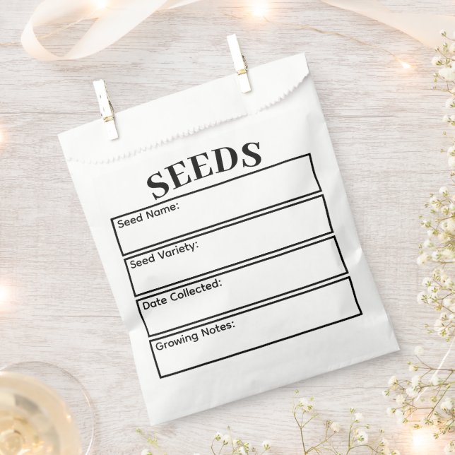 Custom Garden Seed Bag Envelope (Clipped)