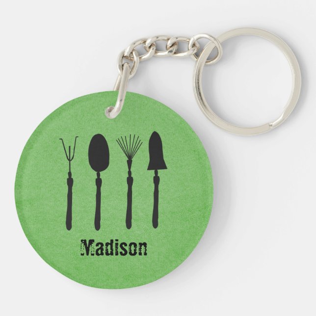 Custom Gardener Keychain (Back)