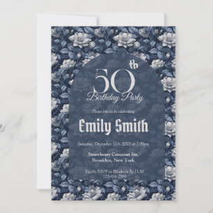 Custom Gardenias Sparkle Birthday Invitation