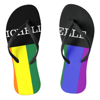Custom Gay Rainbow Pride Pair Flip Flops